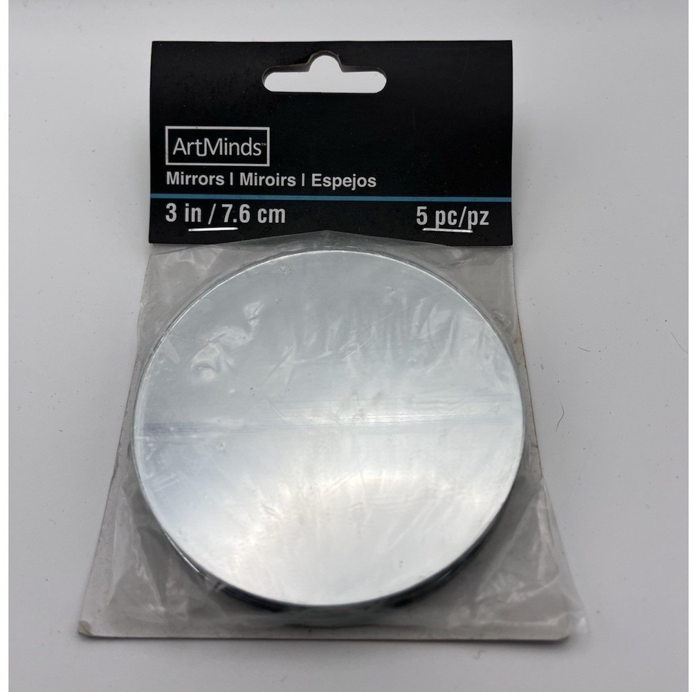 ArtMinds‎ 3" Round Mirrors 5 Pack DIY Craft Supplies Wedding Centerpiece Mosaic